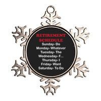 Retirement Schedule Metallic Star Ornament