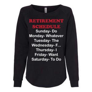 Retirement Schedule Womens California Wash Sweatshirt