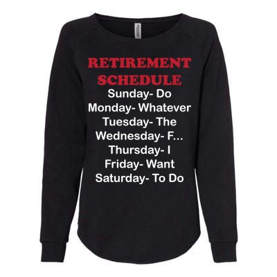 Retirement Schedule Womens California Wash Sweatshirt