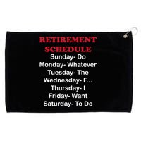 Retirement Schedule Grommeted Golf Towel