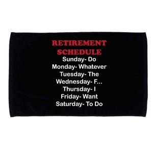 Retirement Schedule Microfiber Hand Towel