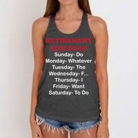 Retirement Schedule Women's Knotted Racerback Tank