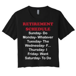 Retirement Schedule Women's Crop Top Tee