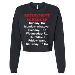 Retirement Schedule Cropped Pullover Crew