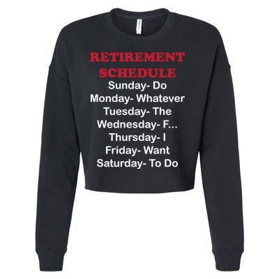 Retirement Schedule Cropped Pullover Crew