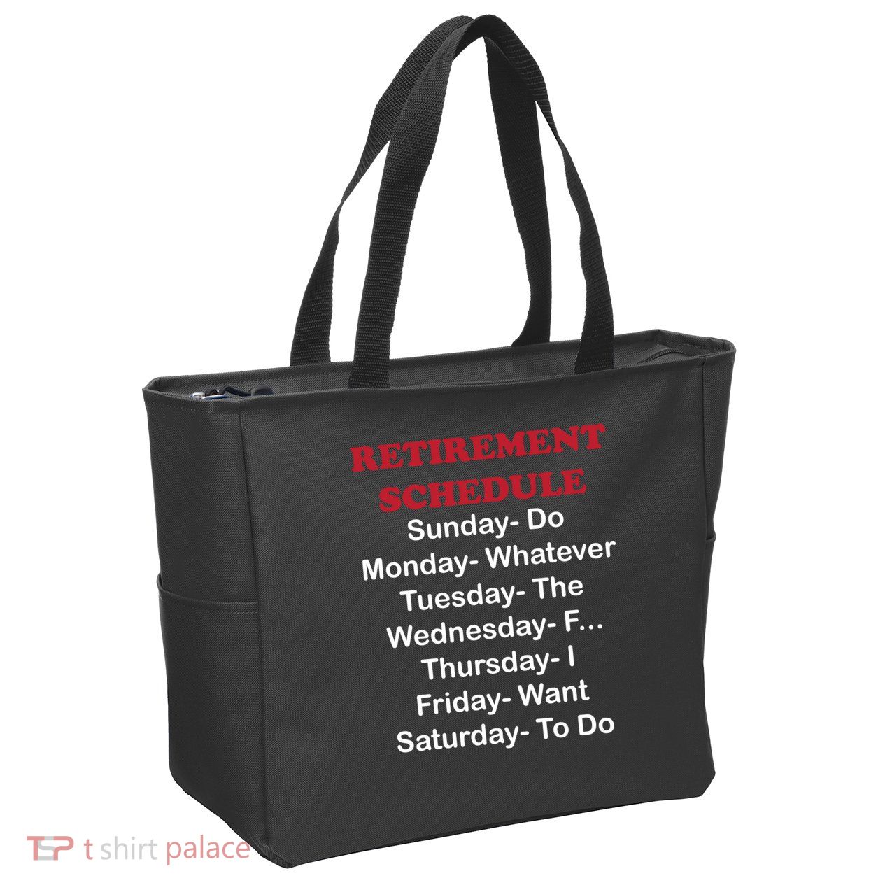 Retirement Schedule Zip Tote Bag