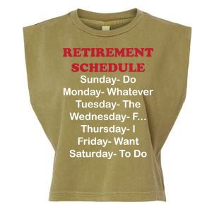 Retirement Schedule Garment-Dyed Women's Muscle Tee