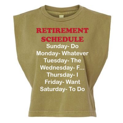 Retirement Schedule Garment-Dyed Women's Muscle Tee