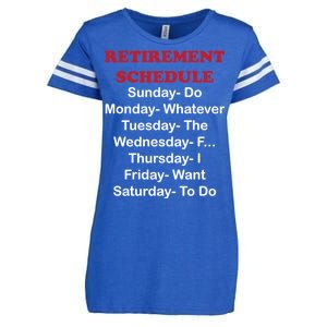 Retirement Schedule Enza Ladies Jersey Football T-Shirt