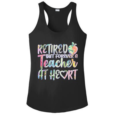 Retried But Forever A Teacher At Heart Ladies PosiCharge Competitor Racerback Tank