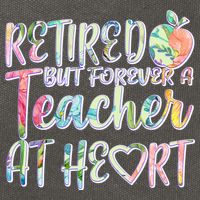 Retried But Forever A Teacher At Heart Cotton Canvas Backpack