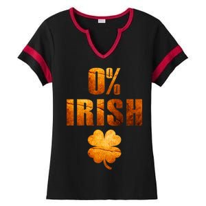 Retro 0% Irish Clover St Patrack's Day Ladies Halftime Notch Neck Tee