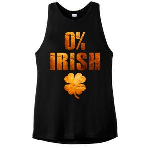 Retro 0% Irish Clover St Patrack's Day Ladies PosiCharge Tri-Blend Wicking Tank