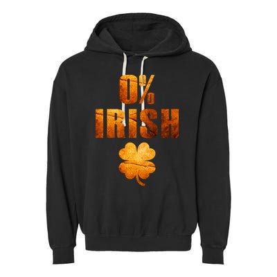 Retro 0% Irish Clover St Patrack's Day Garment-Dyed Fleece Hoodie