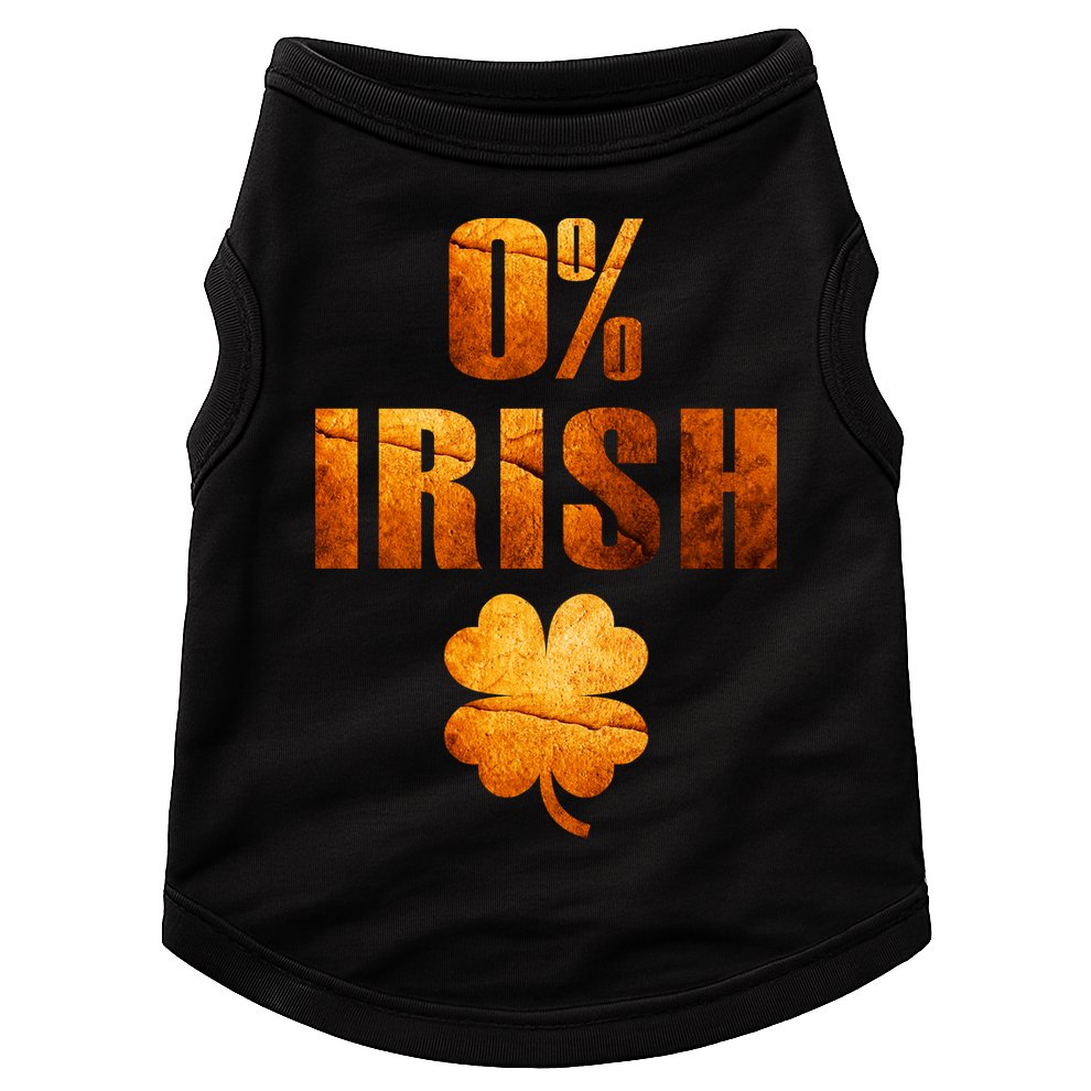 Retro 0% Irish Clover St Patrack's Day Doggie Tank