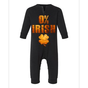 Retro 0% Irish Clover St Patrack's Day Infant Fleece One Piece