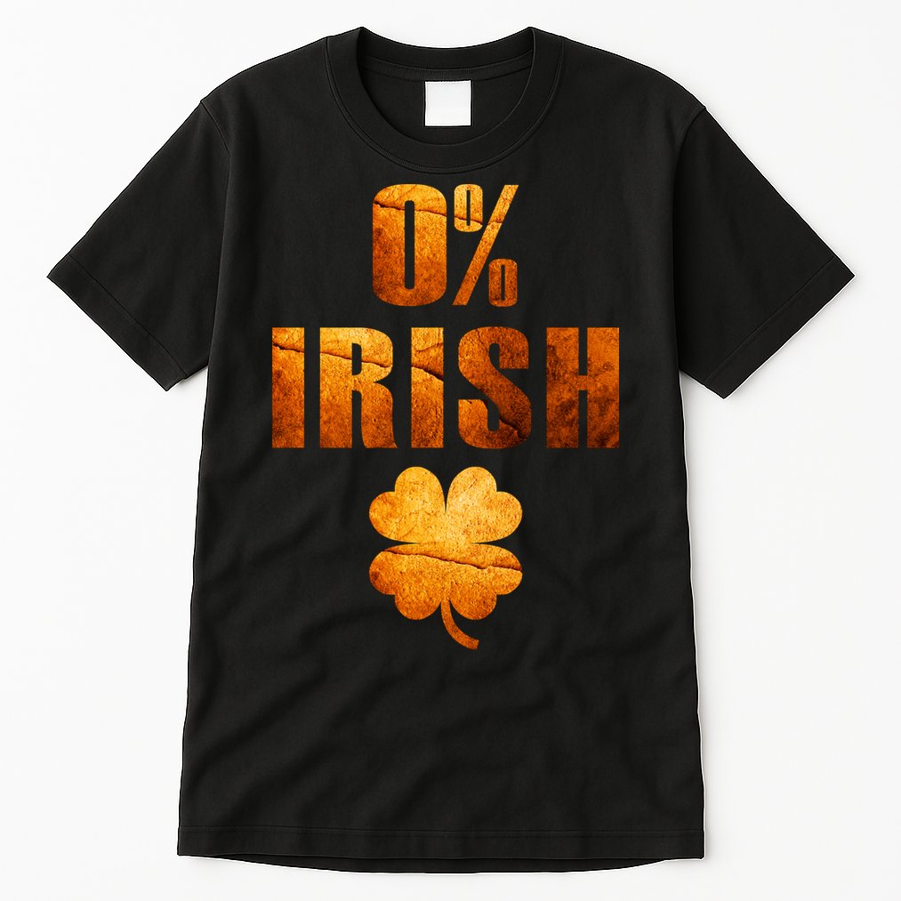 Retro 0% Irish Clover St Patrack's Day Tall T-Shirt