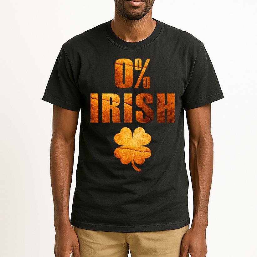 Retro 0% Irish Clover St Patrack's Day Tall T-Shirt