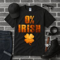Retro 0% Irish Clover St Patrack's Day Tall T-Shirt