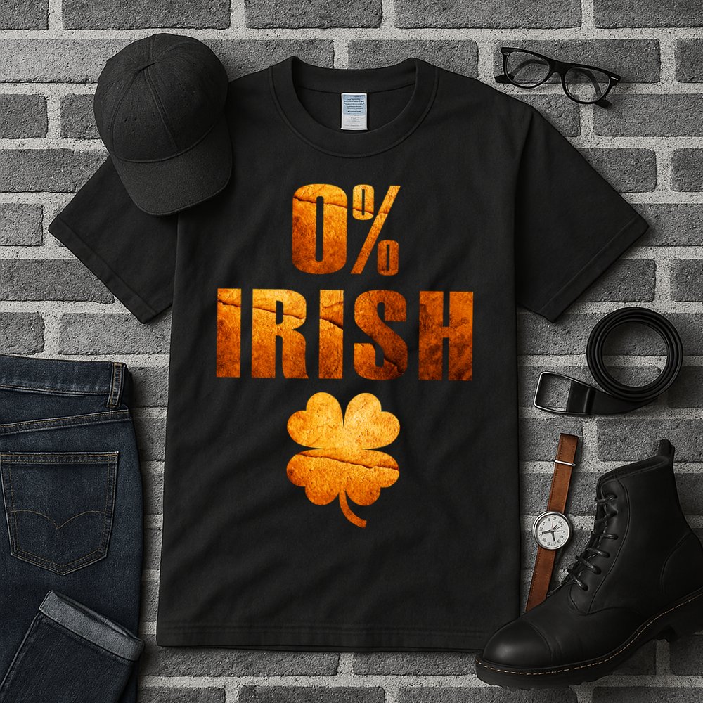 Retro 0% Irish Clover St Patrack's Day Tall T-Shirt