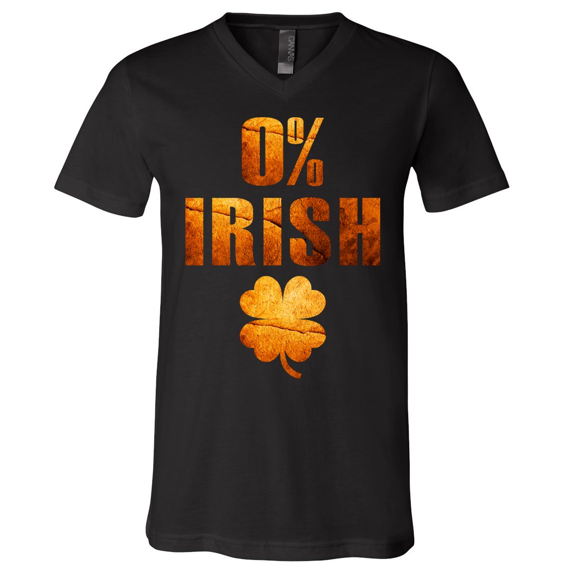 Retro 0% Irish Clover St Patrack's Day V-Neck T-Shirt