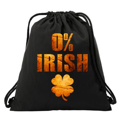 Retro 0% Irish Clover St Patrack's Day Drawstring Bag