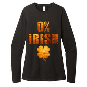 Retro 0% Irish Clover St Patrack's Day Womens CVC Long Sleeve Shirt