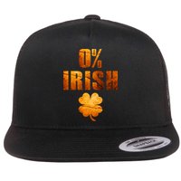 Retro 0% Irish Clover St Patrack's Day Flatbill Hat