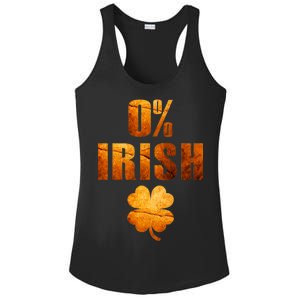 Retro 0% Irish Clover St Patrack's Day Ladies PosiCharge Competitor Racerback Tank