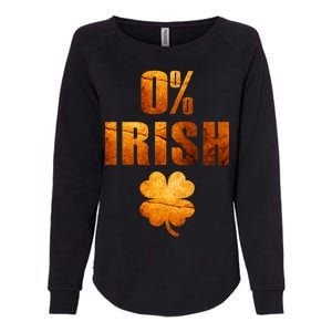 Retro 0% Irish Clover St Patrack's Day Womens California Wash Sweatshirt