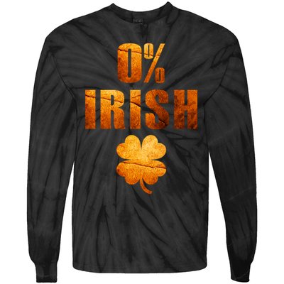 Retro 0% Irish Clover St Patrack's Day Tie-Dye Long Sleeve Shirt