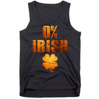 Retro 0% Irish Clover St Patrack's Day Tank Top
