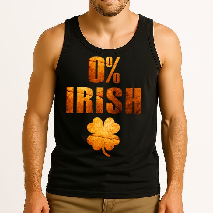 Retro 0% Irish Clover St Patrack's Day Tank Top