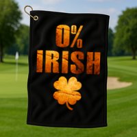 Retro 0% Irish Clover St Patrack's Day Golf Towel