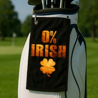 Retro 0% Irish Clover St Patrack's Day Golf Towel