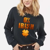 Retro 0% Irish Clover St Patrack's Day Cropped Pullover Crew