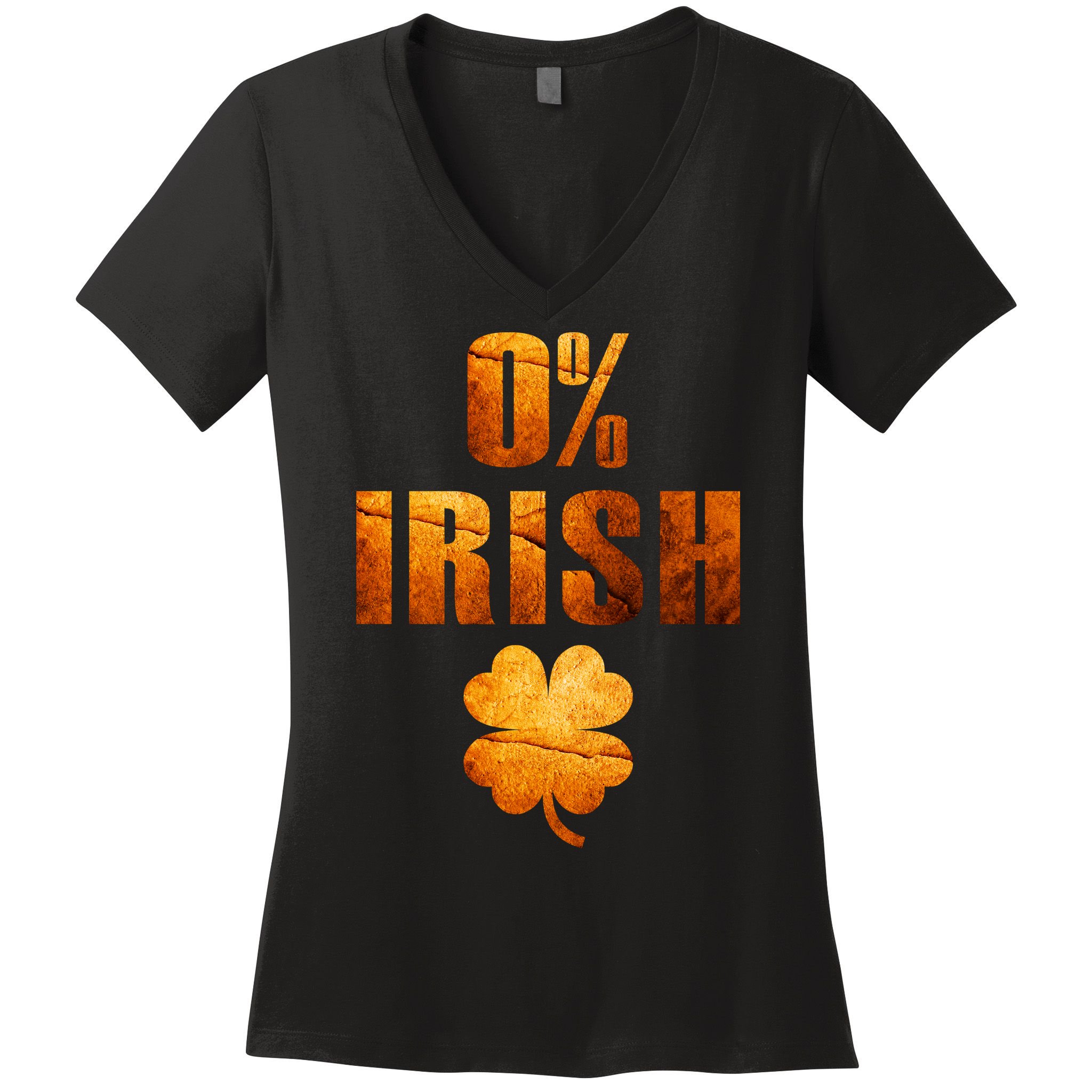 Retro 0% Irish Clover St Patrack's Day Women's V-Neck T-Shirt