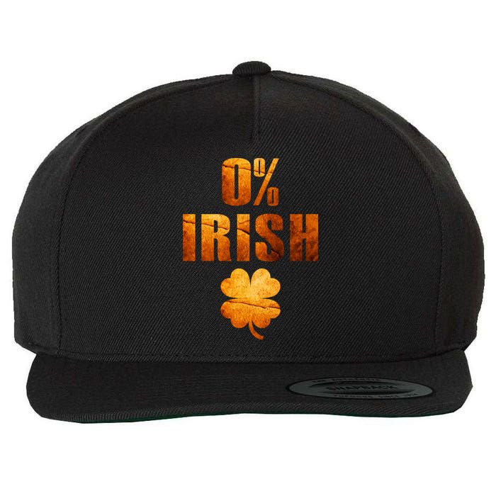 Retro 0% Irish Clover St Patrack's Day Wool Snapback Cap