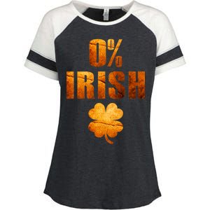 Retro 0% Irish Clover St Patrack's Day Enza Ladies Jersey Colorblock Tee