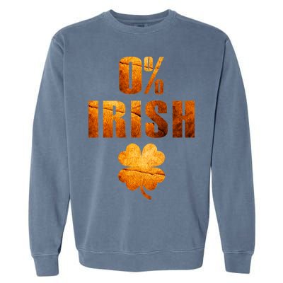 Retro 0% Irish Clover St Patrack's Day Garment-Dyed Sweatshirt