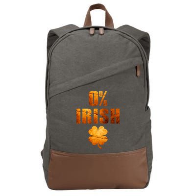 Retro 0% Irish Clover St Patrack's Day Cotton Canvas Backpack