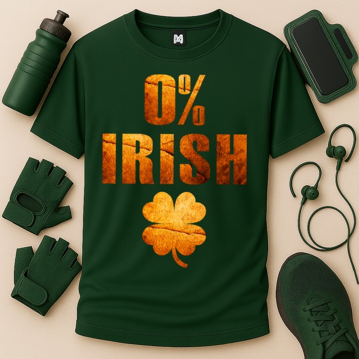 Retro 0% Irish Clover St Patrack's Day Performance Shirt