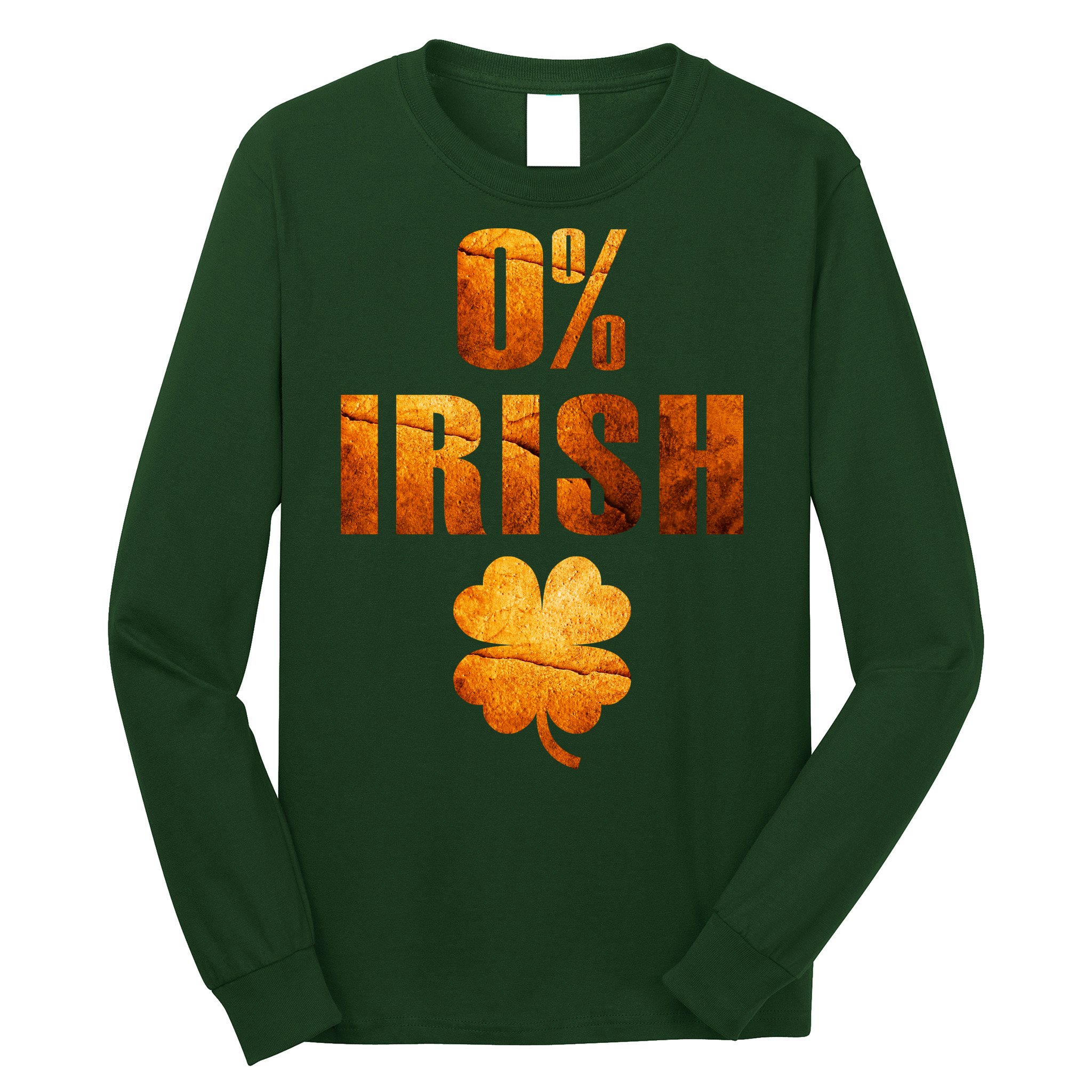 Retro 0% Irish Clover St Patrack's Day Long Sleeve Shirt