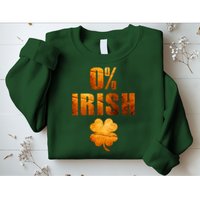 Retro 0% Irish Clover St Patrack's Day Sweatshirt