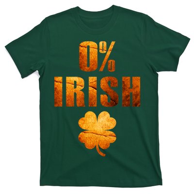 Retro 0% Irish Clover St Patrack's Day T-Shirt