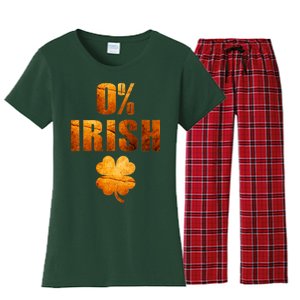 Retro 0% Irish Clover St Patrack's Day Women's Flannel Pajama Set