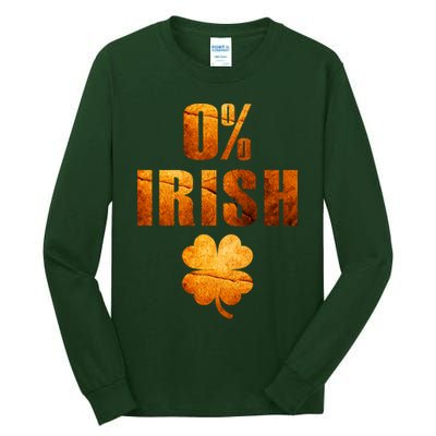 Retro 0% Irish Clover St Patrack's Day Tall Long Sleeve T-Shirt