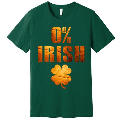 Retro 0% Irish Clover St Patrack's Day Premium T-Shirt