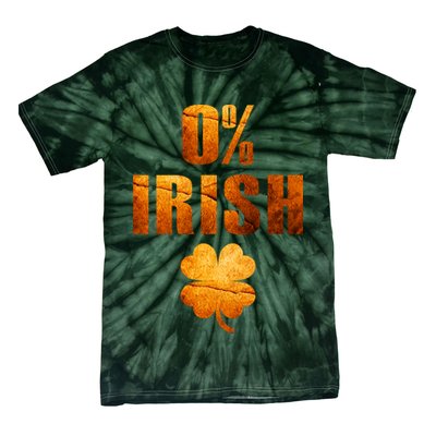 Retro 0% Irish Clover St Patrack's Day Tie-Dye T-Shirt