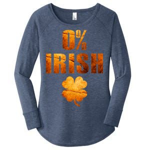 Retro 0% Irish Clover St Patrack's Day Women's Perfect Tri Tunic Long Sleeve Shirt